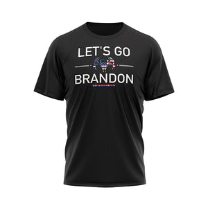 Black Patriotic Lets Go Brandon T-Shirt